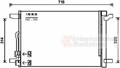 VAN WEZEL 58005335 -  Конденсатор, кондиционер